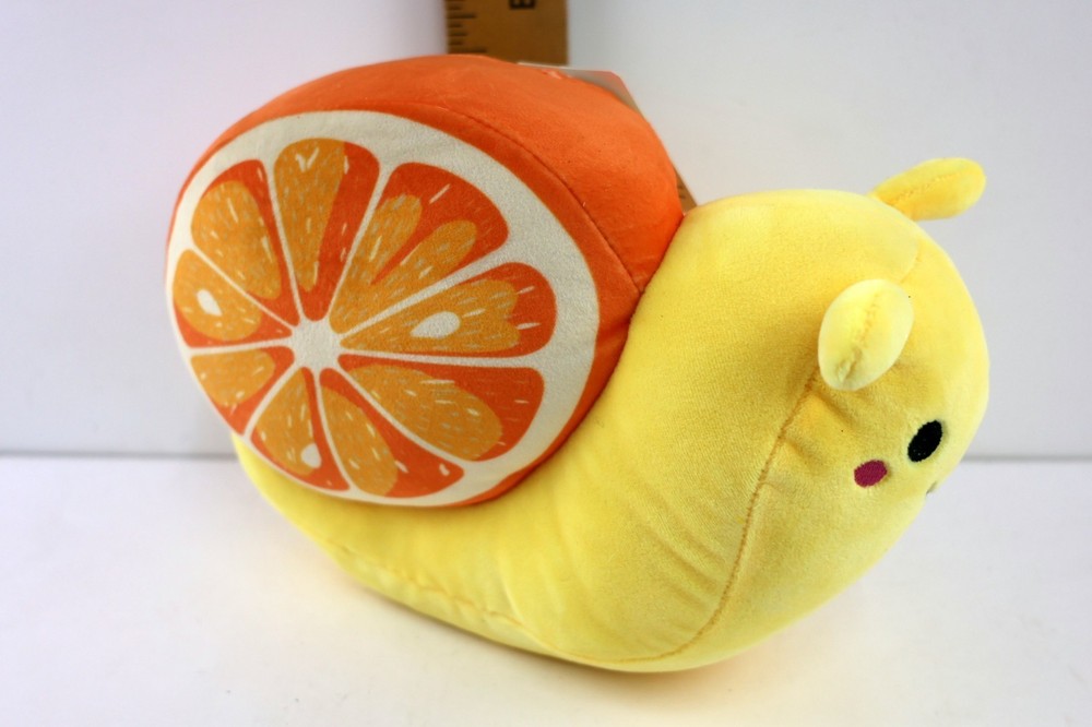 Smoochy Pals Fruit Animals Plush Snail with Orange Slice Shell 9"