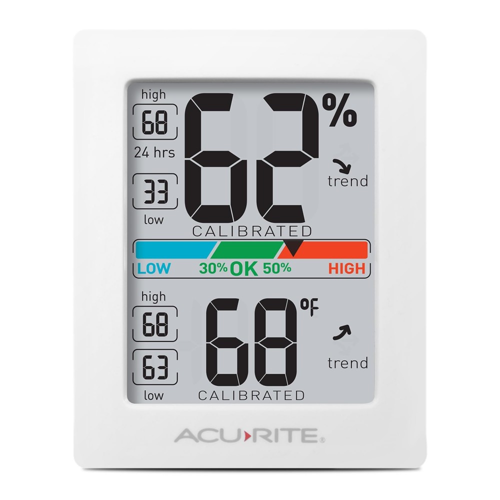 AcuRite Humidity Meter Hygrometer and Indoor Digital Thermometer with Tempera...