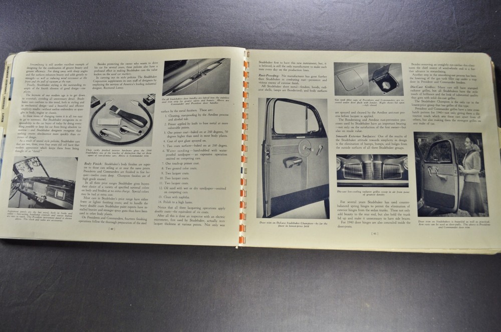 1940 Studebaker Inside Facts Brochure Commander President Champion Original 40