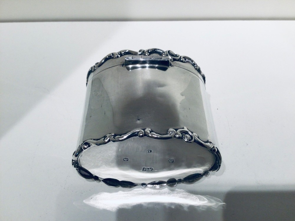 Quality Hamilton & Inches Solid Silver Tea Caddy Box, Edinburgh 1904