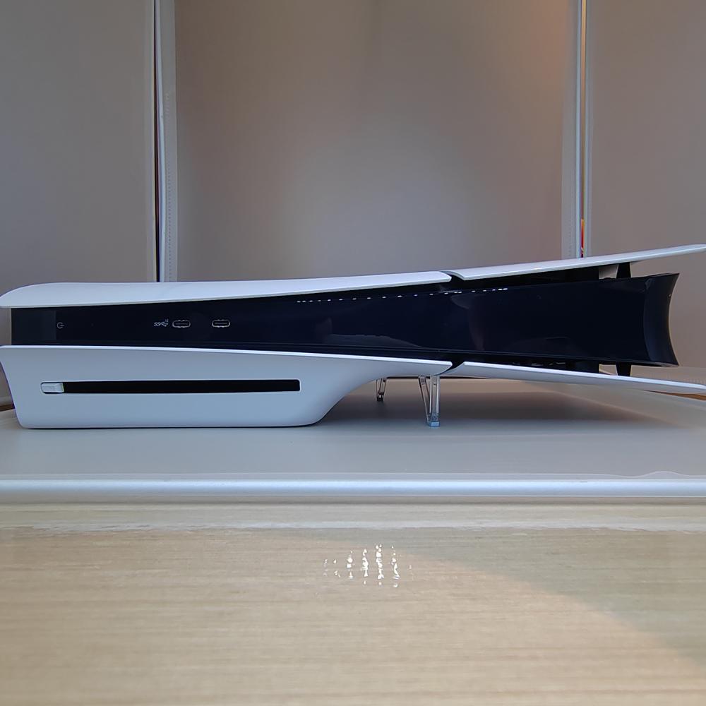 Clear Anti-slip Triangular Mount Support For PS5 Slim Console Horizontal Stand