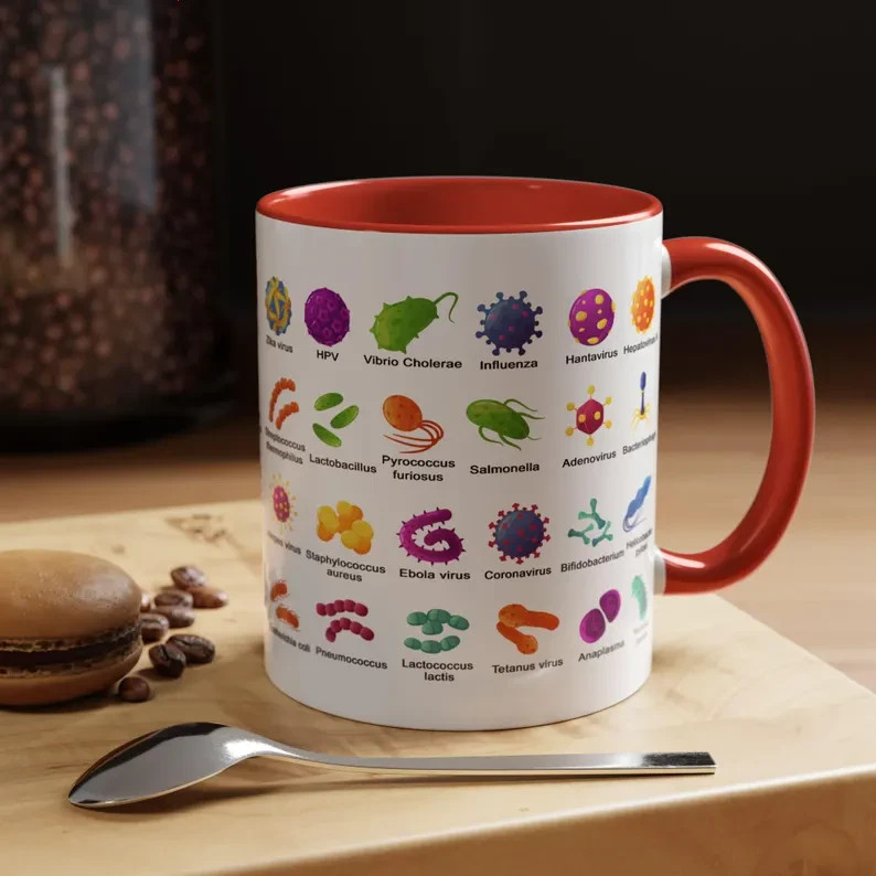 Virus Pathogen Coffee Mug Lab Scientist Gift Cup