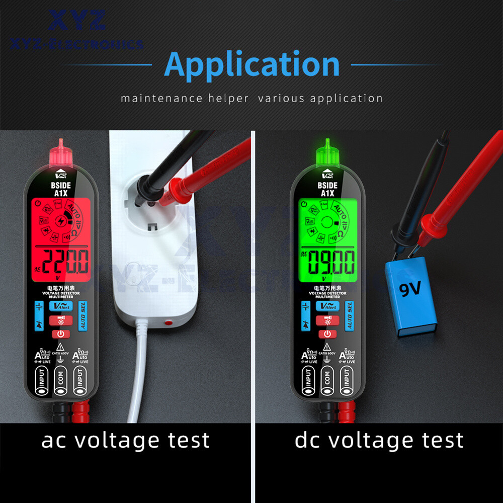 A1X Mini Multimeter LCD Digital DC/AC Voltage Resistance Tester Voltage Detector