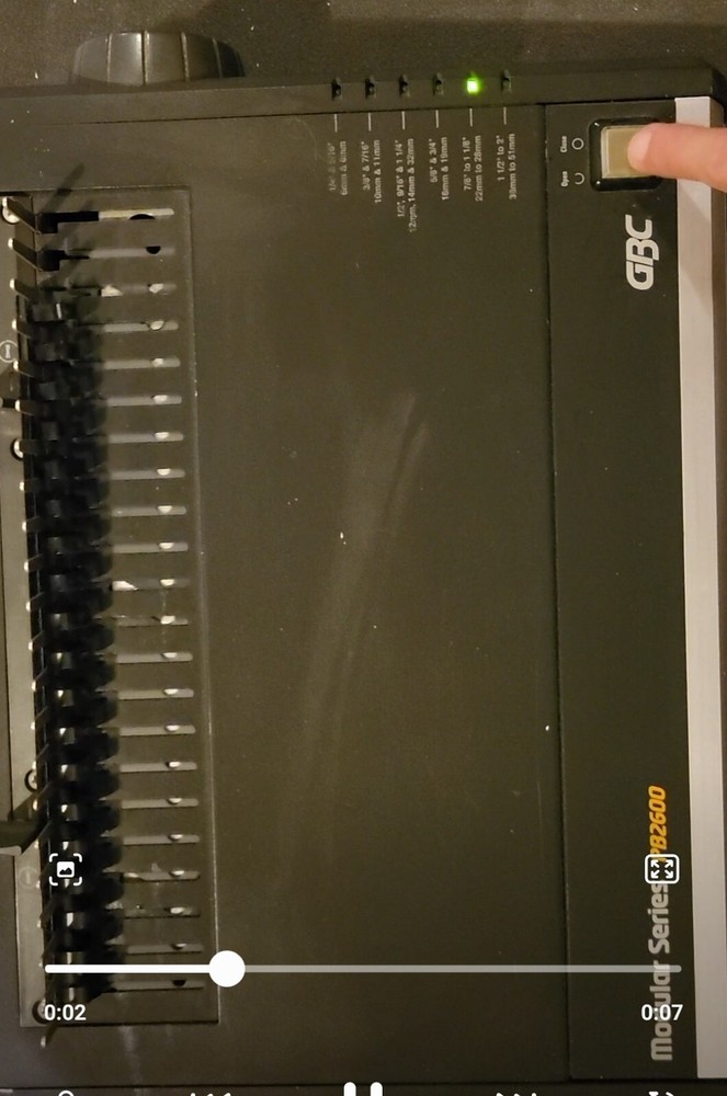 GBC PB2600 Modular Electric CombBind Comb Binding Opener NEW MOTOR installed.