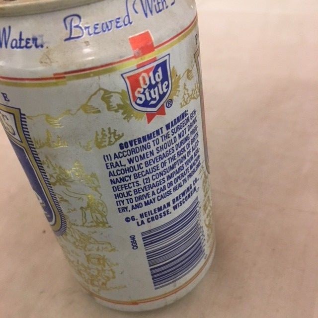 Old Style Empty Beer Can - 12 Oz Aluminum