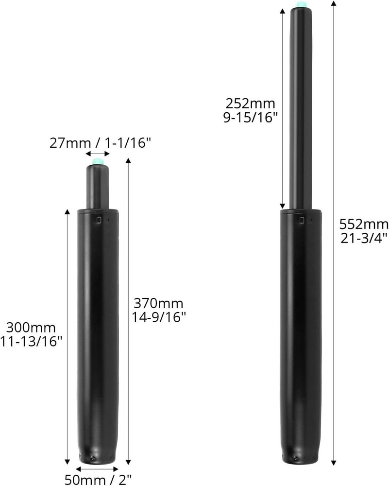 QWORK Extra Long Gas Lift Cylinder Replacement for Drafting Chairs & Bar Stools,