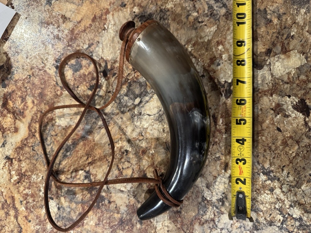 Gun Powder Horn Muzzleloader Reenactment Mountain Man Rendezvous Ammo