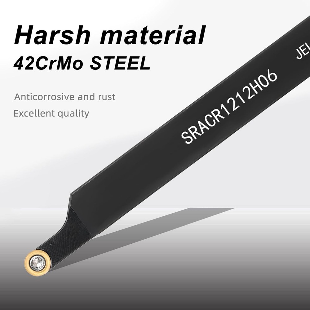 Indexable Lathe Tool Set 12Pcs Carbide Inserts