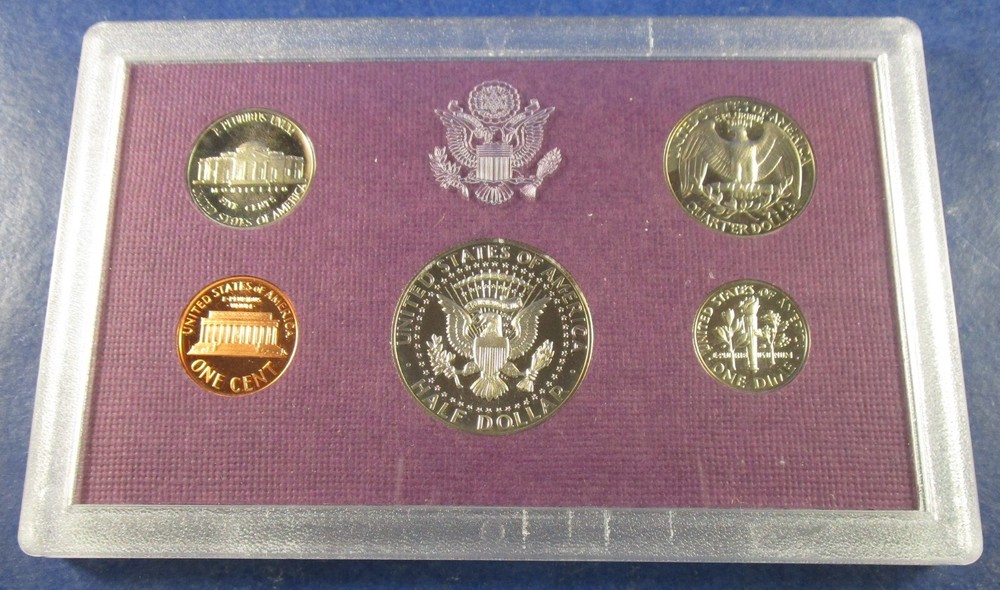 1987 Clad US Proof 5 Coin Set w/ OGP- Very Nice Sets!