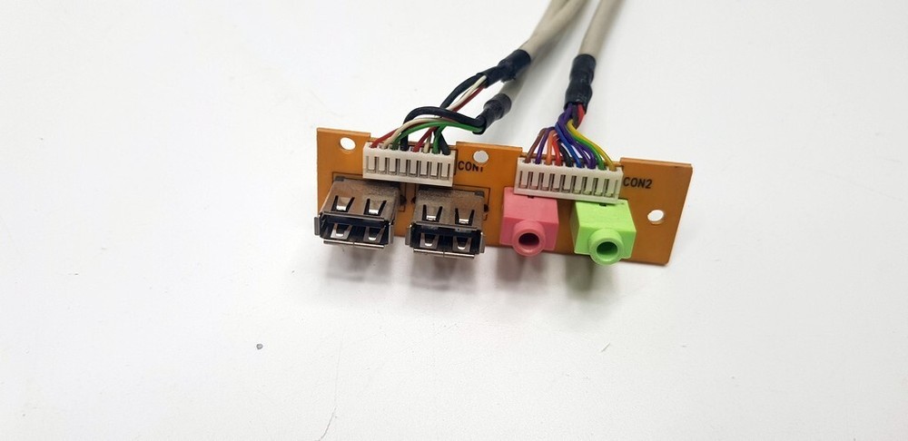 Systemax Universal Desktop Front Audio USB Panel Board with Cables R4J449-318S