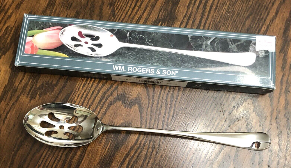 Wm. Rogers & Son Silverplated Pierced Stuffing Spoon
