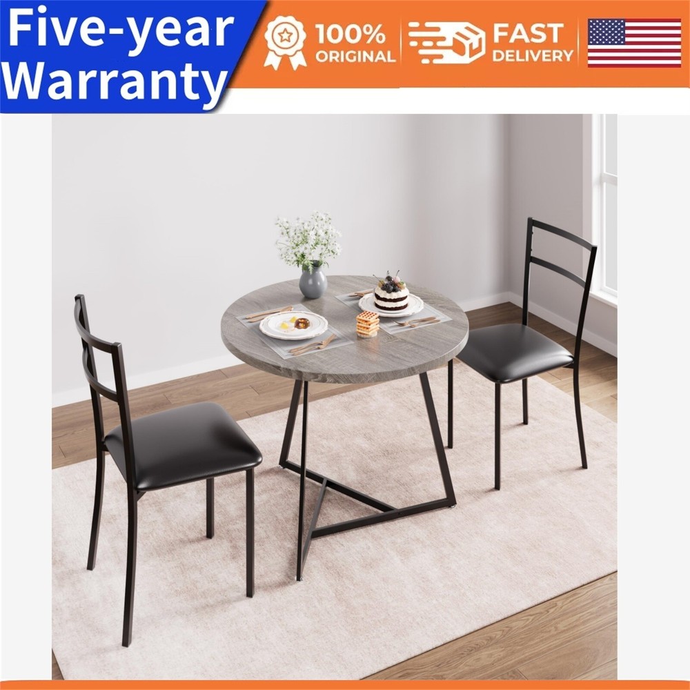 ⭐☑️3X Kitchen Table and Chairs for 2 with Upholstered Chairs Dining Room Table S