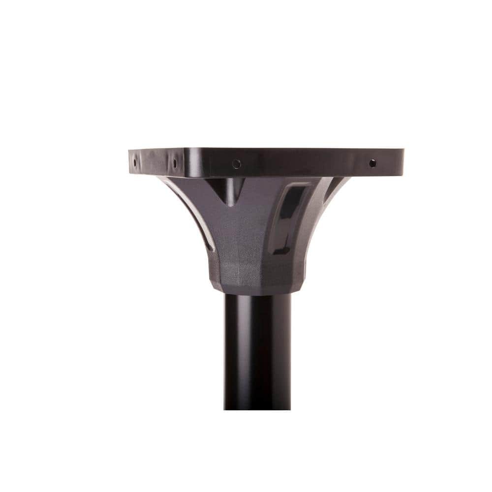 Architectural Mailboxes MB1 Black Medium Steel Post Mount Mailbox w/ Post Kit