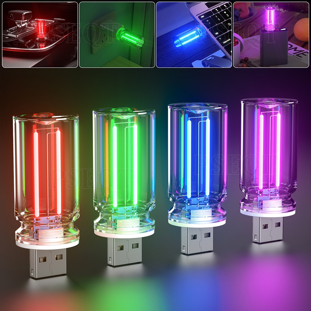 4 USB Car Night Light Dimmable Touch Control for Vehicle Interior Cabin Lighting