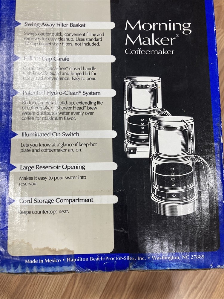 Protector Silex Morning Maker 42101 2-12 Cup White Coffeemaker