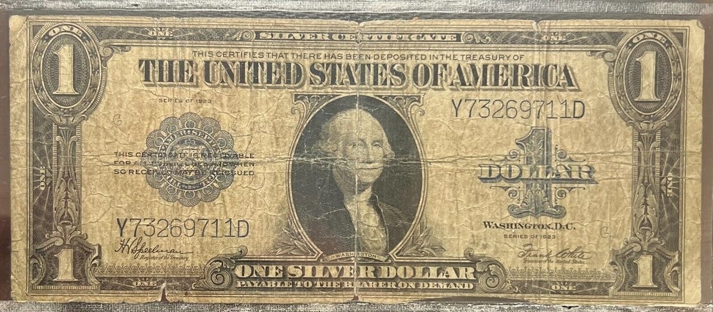 1923 $1 Silver Certificate Large Size Note Circulated Grade