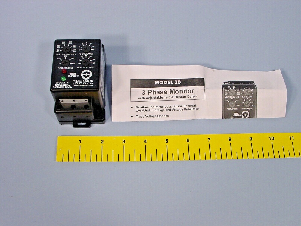 *TIME MARK CORPORATION Model 20 Micro-Controller Based Universal 3-Phase Monitor