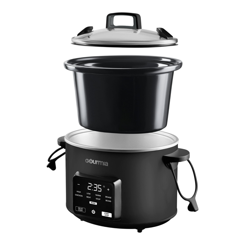Gourmia Programmable Slow Cooker 4.5 Qt with Digital Controls and Auto Keep Warm