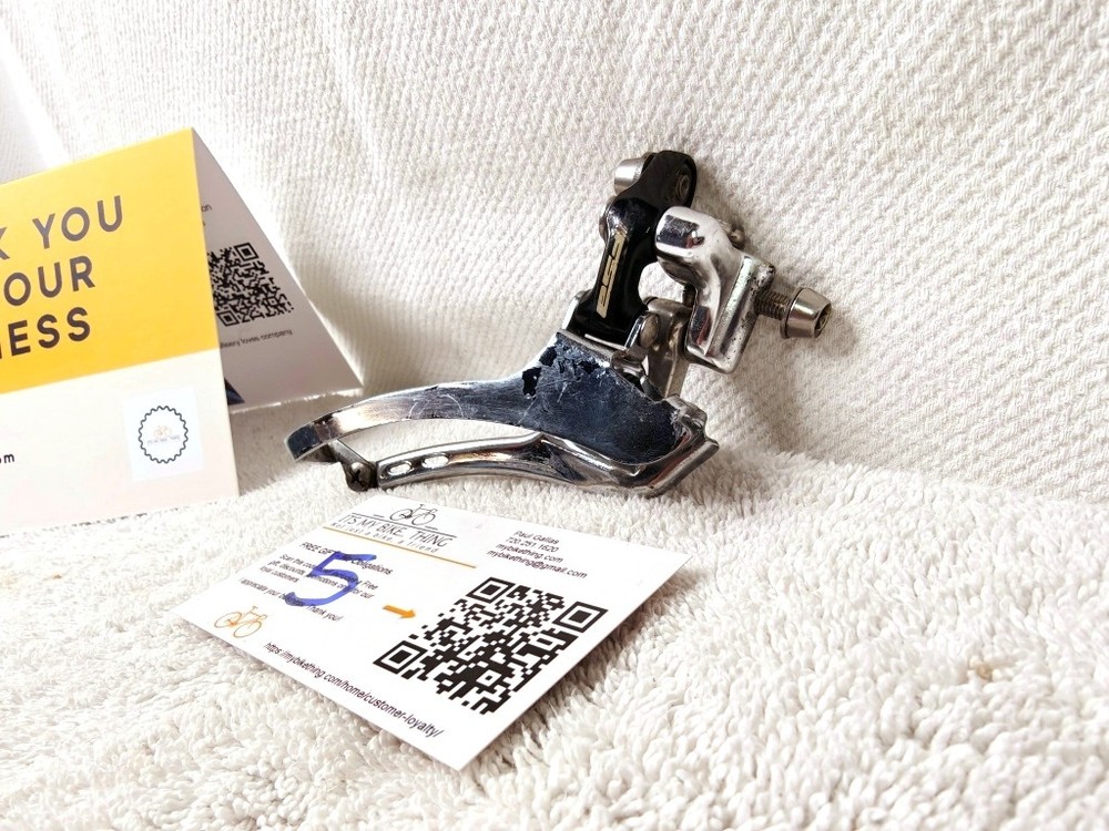 FSA Double Front Derailleur | 10-Speed | Braze-On Bottom-Pull | Chrome