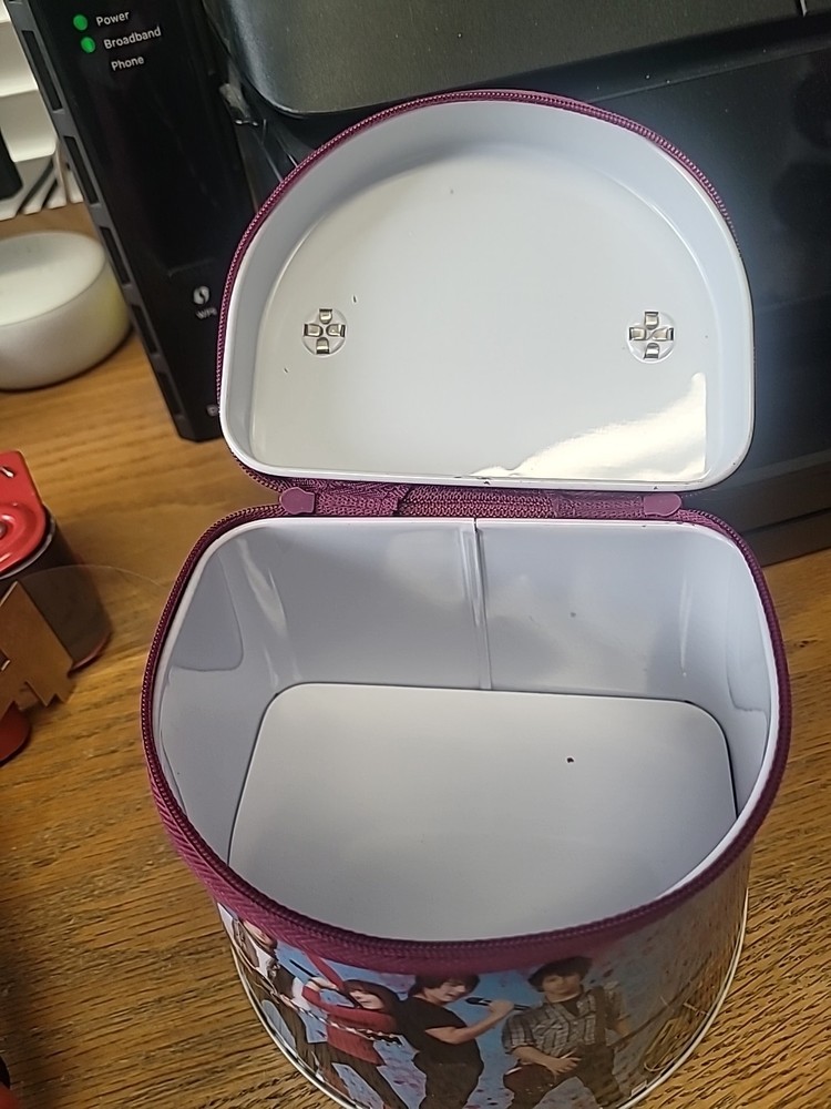 Camp Rock Tin Box Zipper Closure Disney