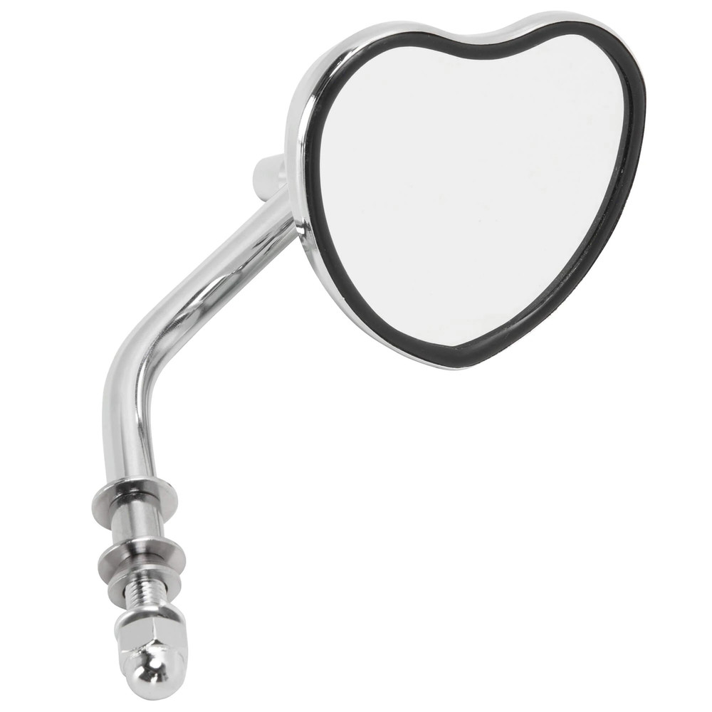Lowbrow Customs Heartthrob Motorcycle Mirror - Perch Mount - Chrome