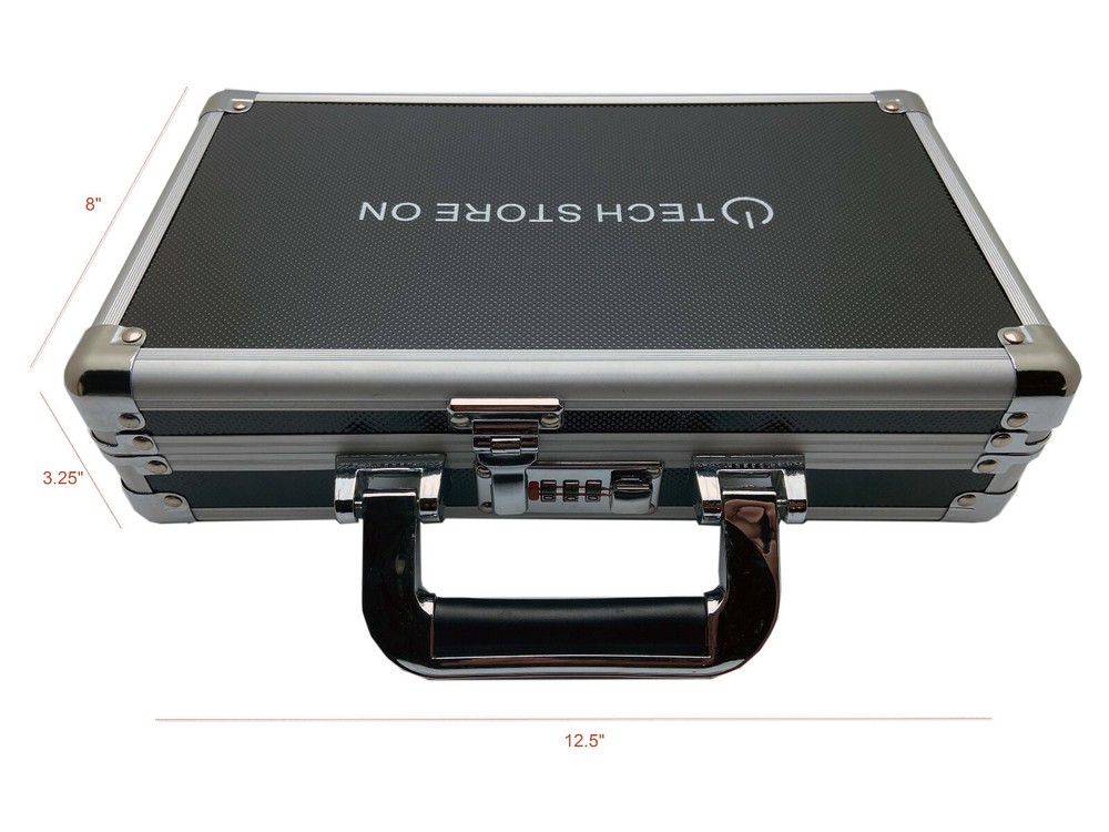 Portable USB CPU RAM SSD HDD Shockproof Organizer Case - Aluminum - Carry Handle