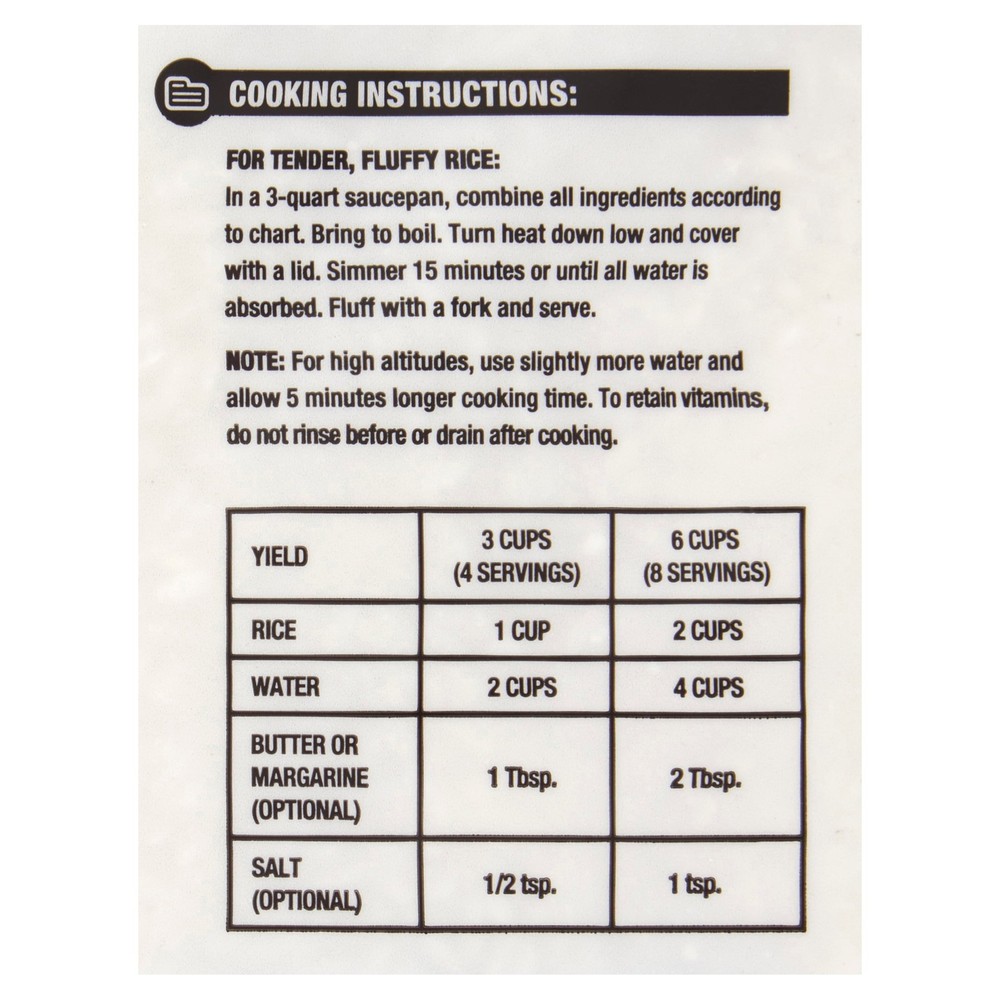 Great Value Long Grain Enriched Rice, 20 lb