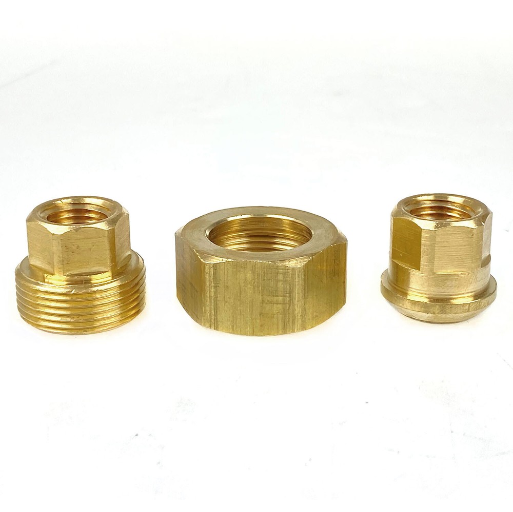 1/4" NPT Female Solid Brass Three Piece Pipe Union Fitting Adapter 104C