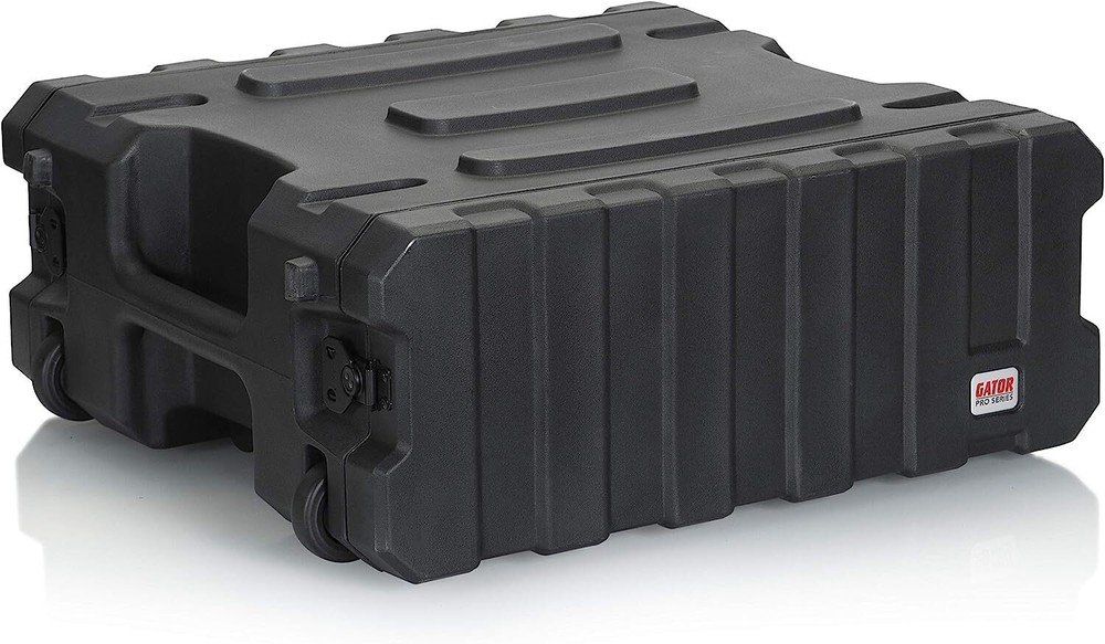 Gator Cases Pro Series Rotationally Molded 4U Rolling Rack Case with 19" Depth