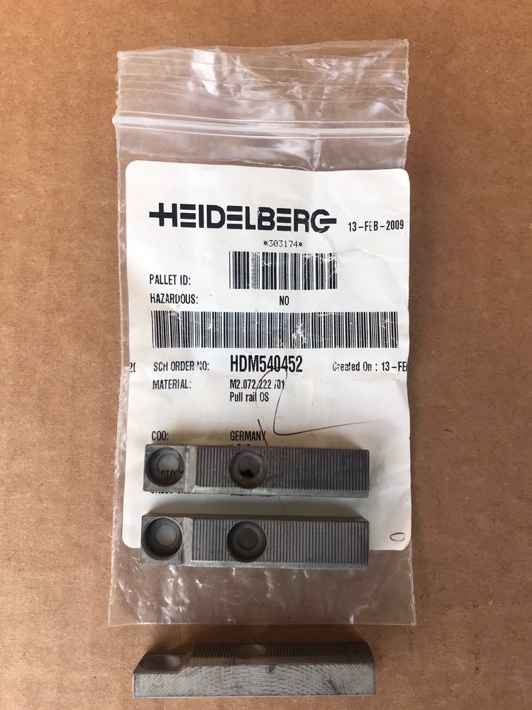 Original Heidelberg 74 Pull Rail DS M2.072.221/01 From Germany