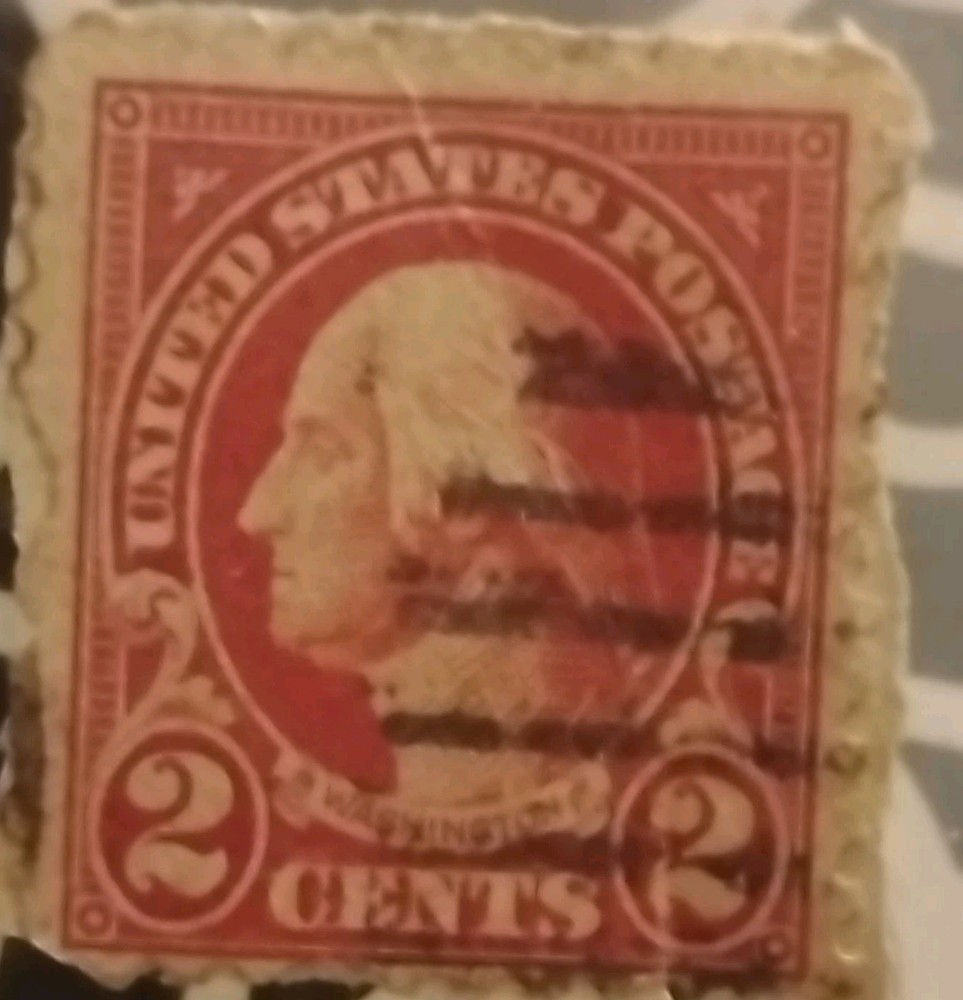VERY RARE - GEORGE WASHINGTON RED - 2 CENT STAMP