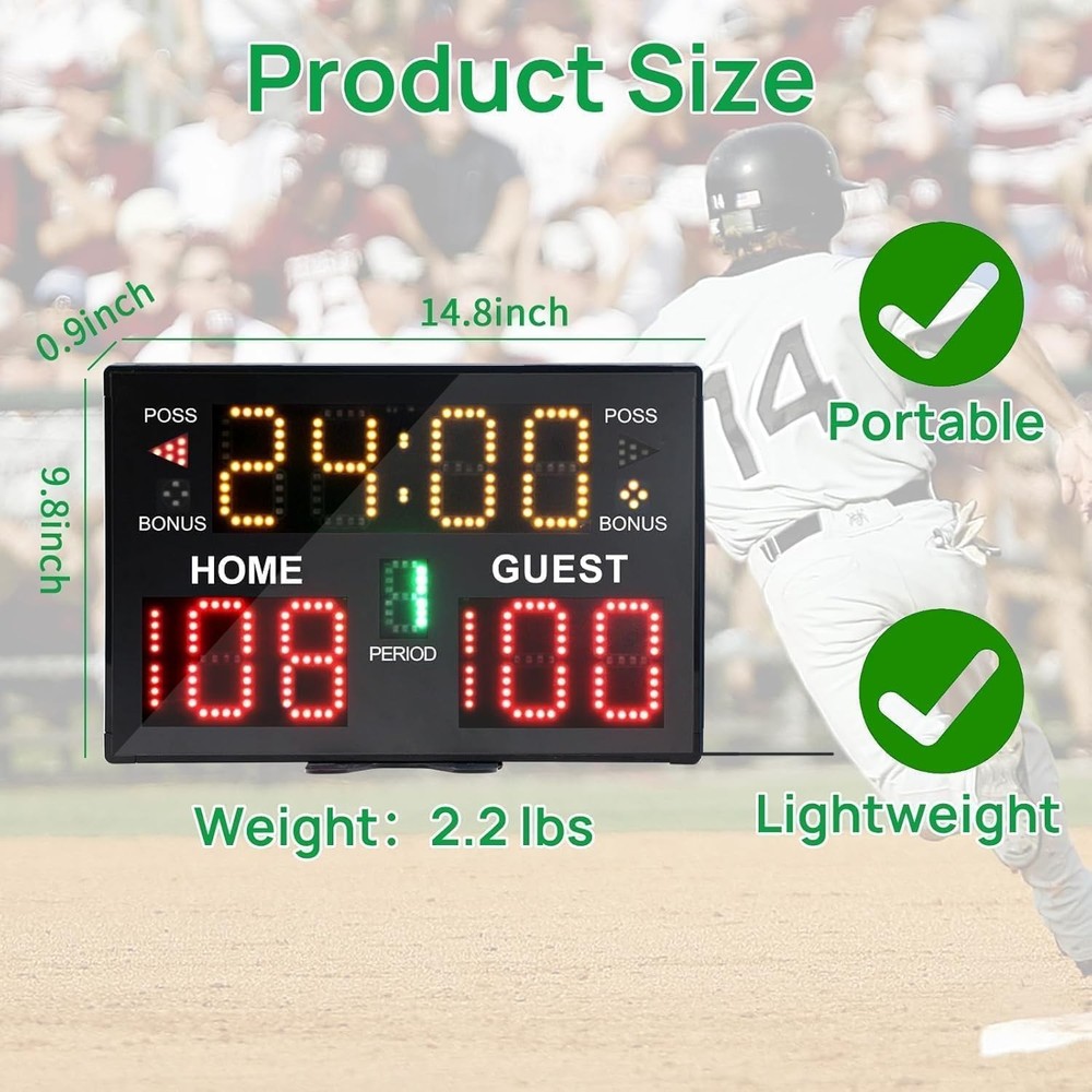 Basketball Scoreboard with Timer Remote