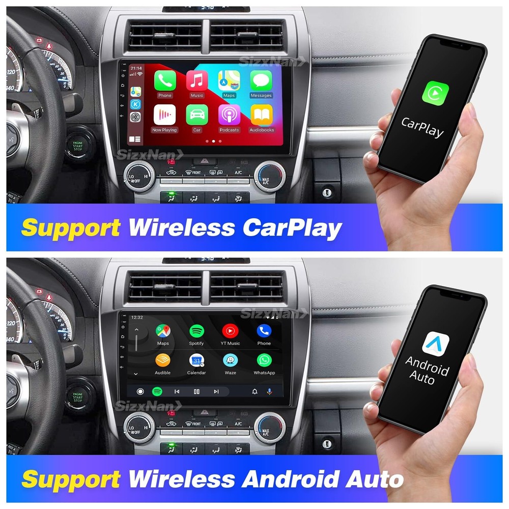 for Android Compatible with Wirelessly Carplay Android Auto,Car Radio Stereo ...