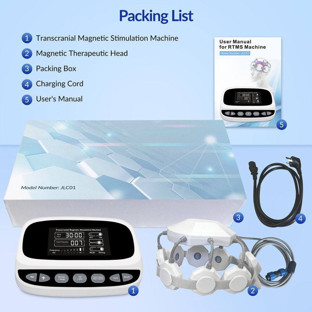 rTMS Magnetic Pulse Therapy Machine for Stroke Depression, Anxiety, OCD Support