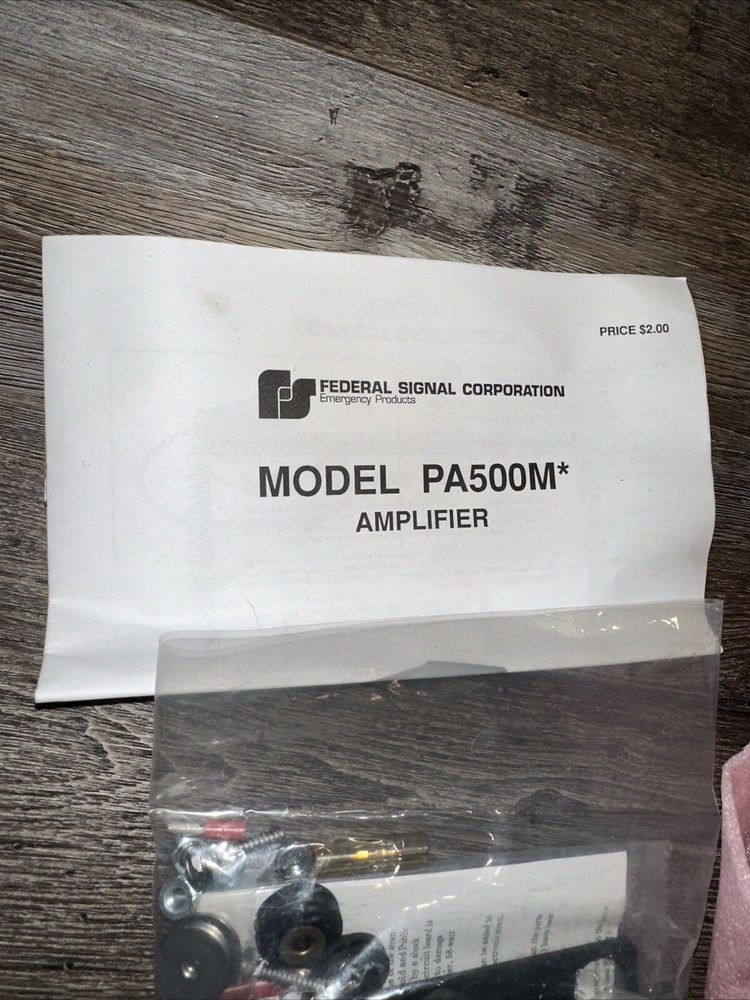 Federal Signal Electronic Model PM500M* Amplifier