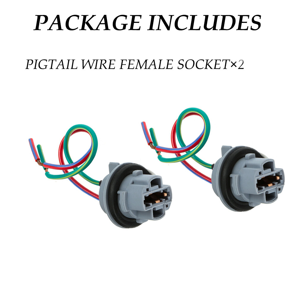 7440 Bulb Pigtail Wire Female Front Socket Turn Signal Light Harness Connector