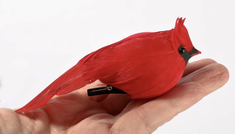 Factory Direct 12 Bright Red Artificial Cardinal Birds with Clips