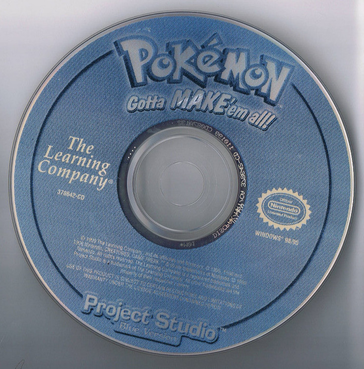 Pokemon Project Studio: Blue Version (PC, 1999, The Learning Company)