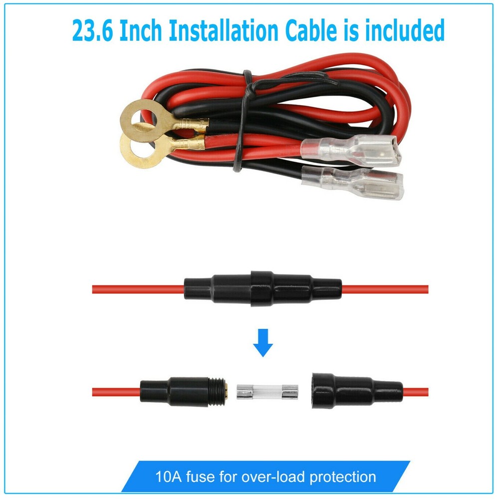 12V Dual USB Charger Socket LED Voltage Voltmeter Rocker Switch Panel Car Boat