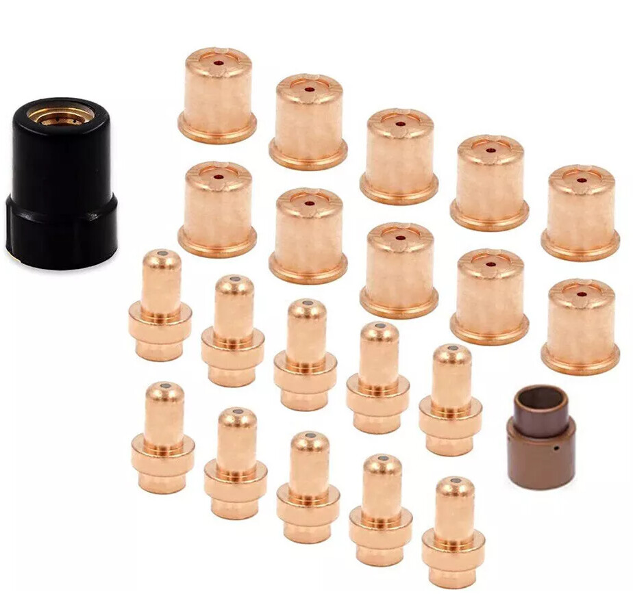 22pcs Plasma Electrode Tip 1.2mm Shield Cup Swirl Ring for Trafimet CB50 Torch