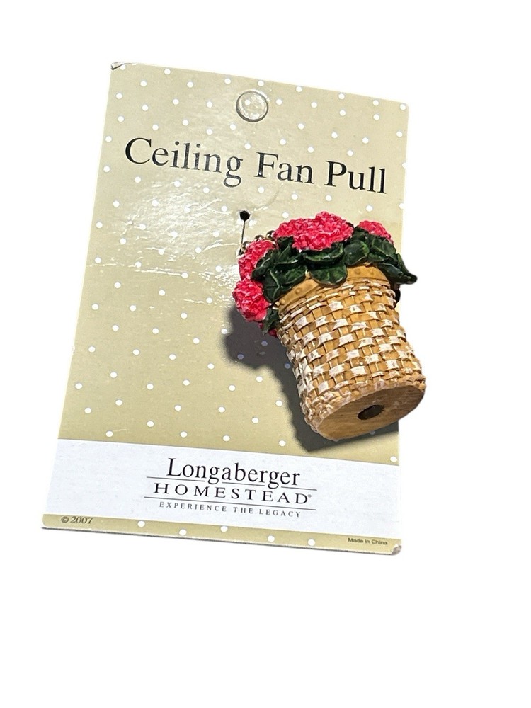 LONGABERGER Ceiling Fan Pull Cord NEW