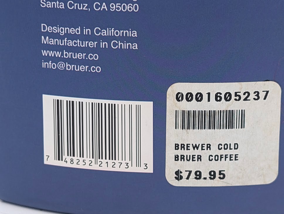 Bruer Cold Drip Coffee Maker Slow Drip Cold Brew System Glass Display