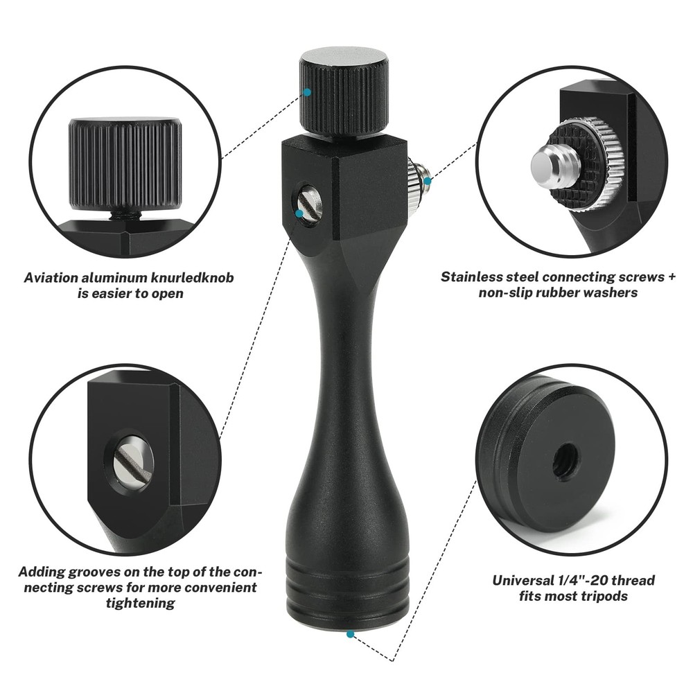 Binocular Tripod Adapter 1/420 Inch Threading Quick Release Mount Black