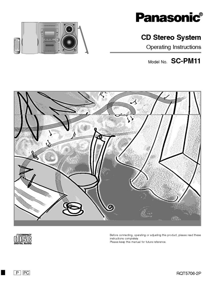 Panasonic SC-PM11 CD Stereo System Owners Instruction Manual