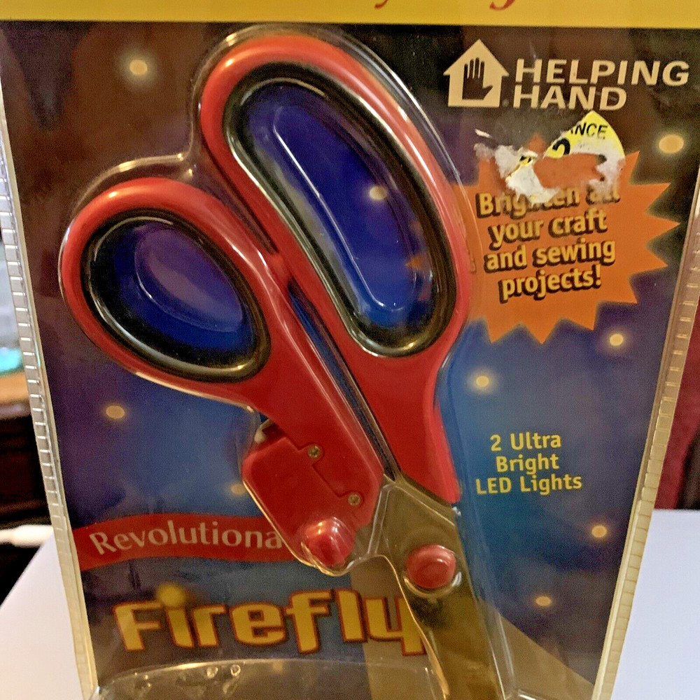 Lighted Firefly Scissors Craft Sewing Ultra Bright LED Lights