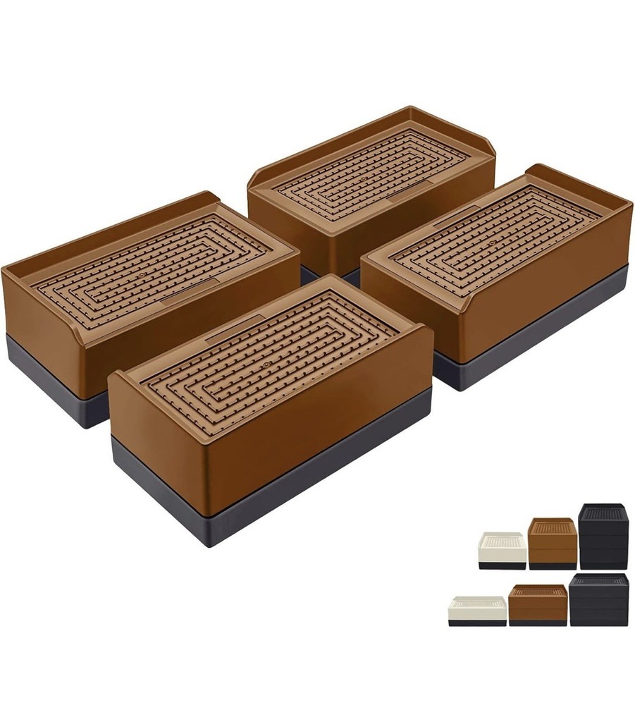 Furniture Risers Rectangle Adjustable Risers Blocks for Bed Sofa Table and Co...