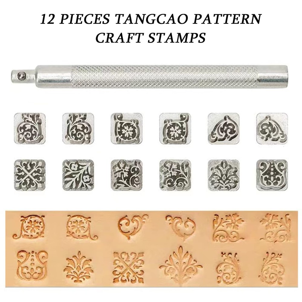 84 PCS Leather Craft Stamping Tools Set, Include 26 6.5mm Alphabet & 10 Numbe...