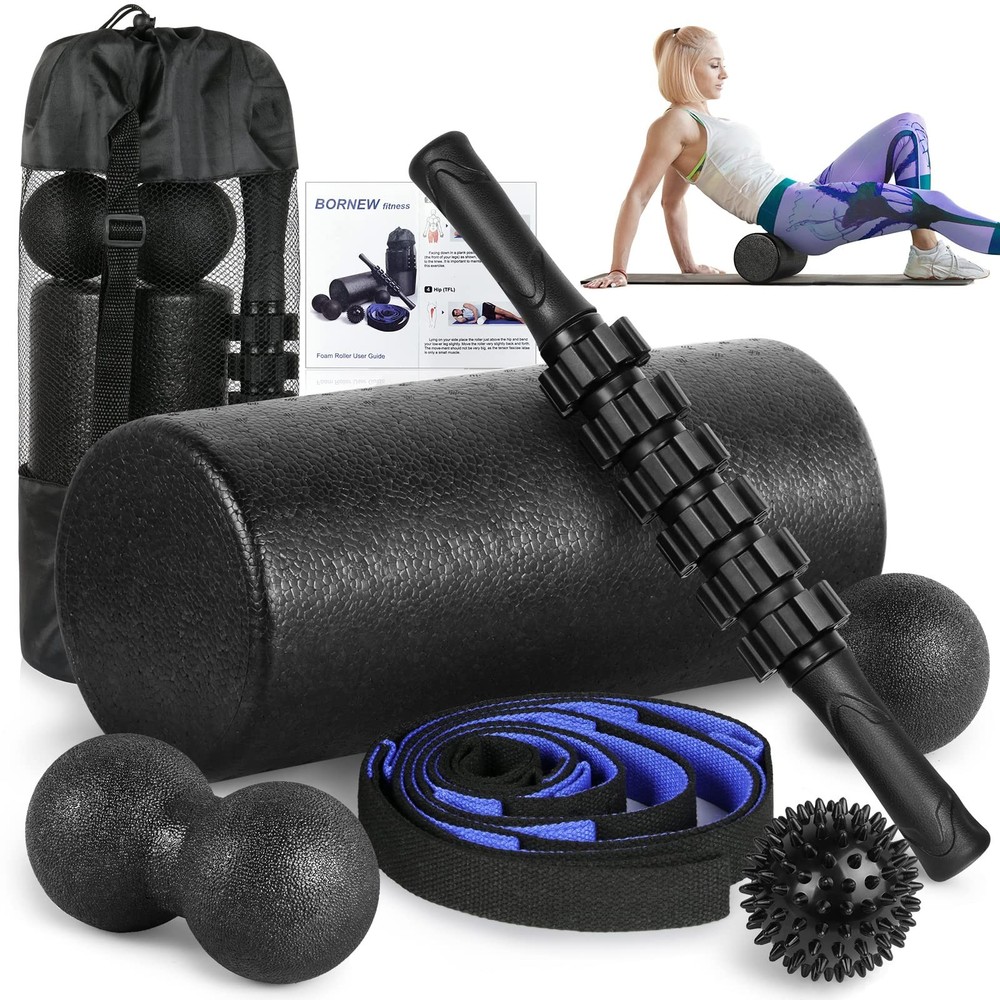 Foam Roller Set - High Density Back Roller, Muscle Roller Stick,2 F... Fast Ship