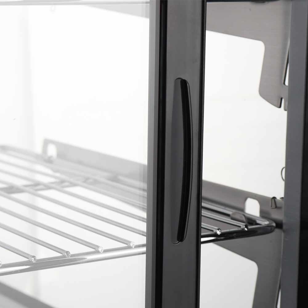 28” Refrigerated Countertop Display Case, Straight Glass, Black