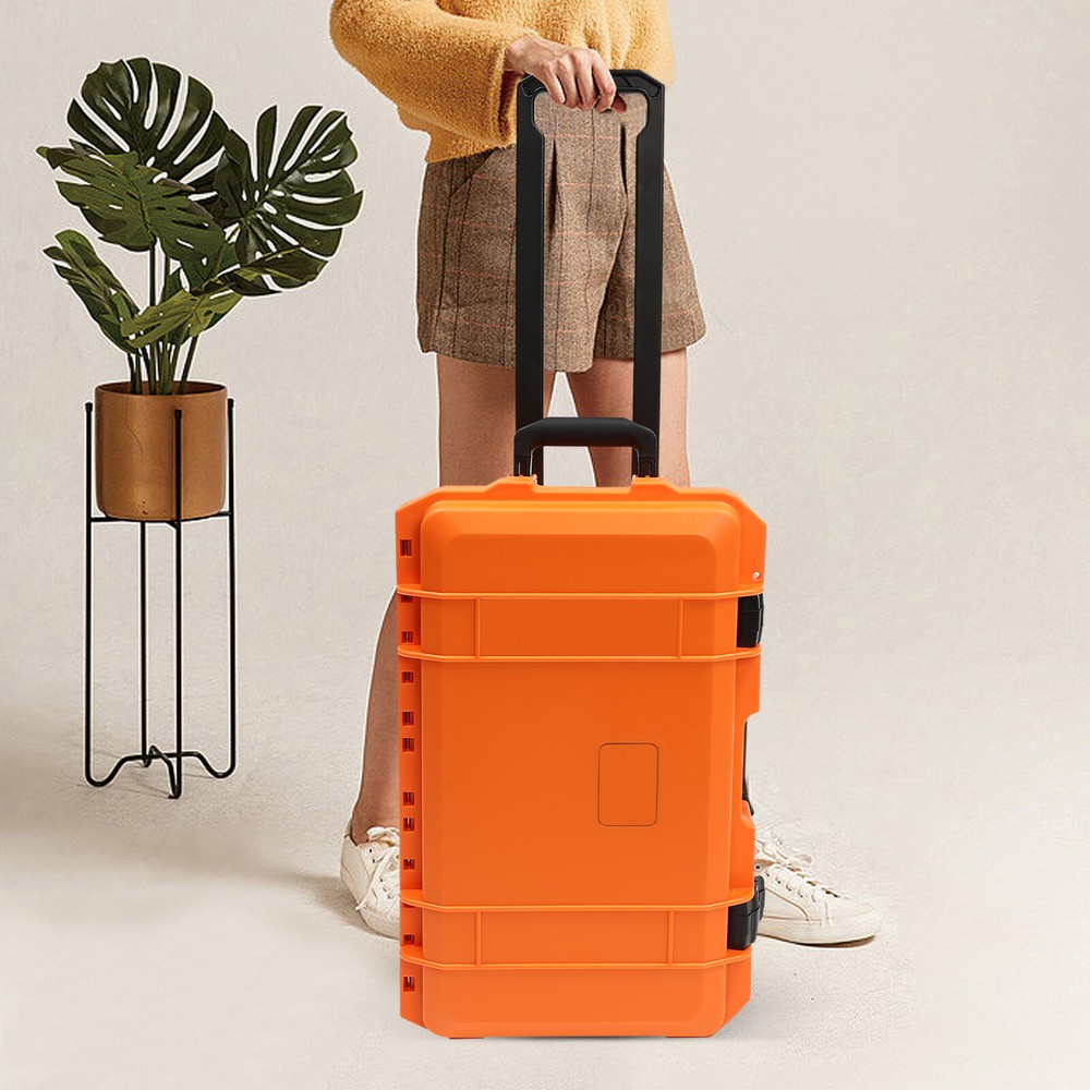 22" Multi-Purpose Camera Box Camera Protect Roller Hard Carry Case Waterproof